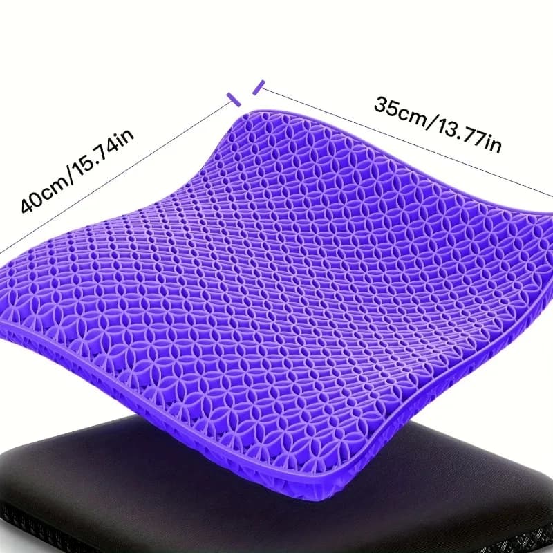 Cuscino del sedile in gel a nido d'ape Raffreddamento traspirante per viaggi in auto da ufficio Supporto ergonomico con materiale gel premium e base antiscivolo