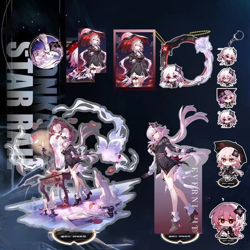 Honkai Star Rail Supporto acrilico 7 marzo di sempre Notte Portachiavi Distintivo Modello Piastra Cosplay Anime Gioco Regalo Spilla da tavolo