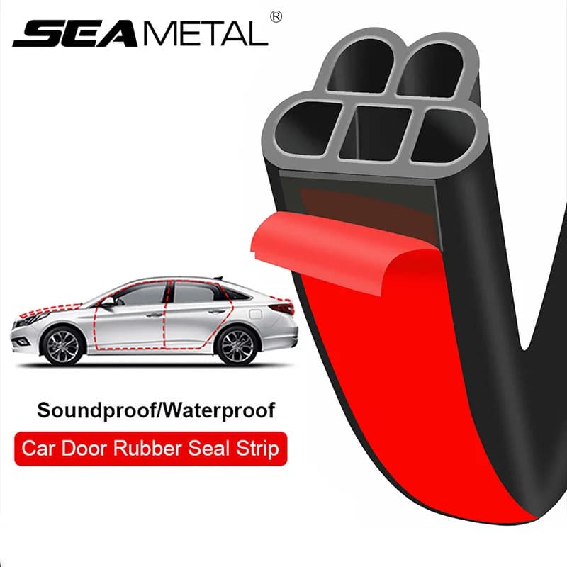 SEAMETAL Guarnizione per portiera per auto Striscia di tenuta in gomma Striscia di protezione per isolamento acustico impermeabile a 2 strati Guarnizione per bagagliaio del cofano della porta