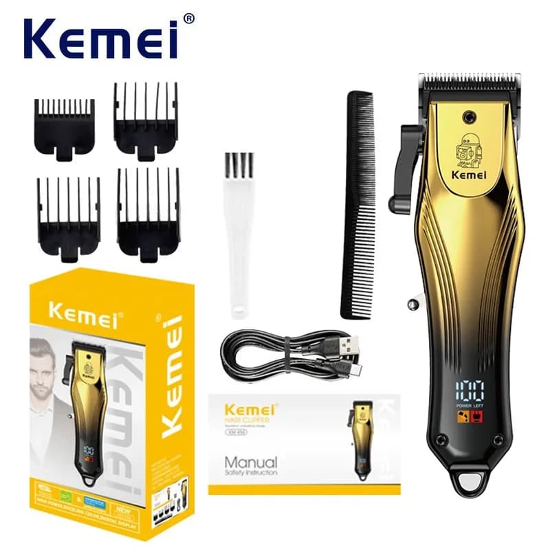 Professional Haircut Kemei, Wireless Trimmer for Barbieri, Powerful Machine Rechargeable for Men's Hair Cutting