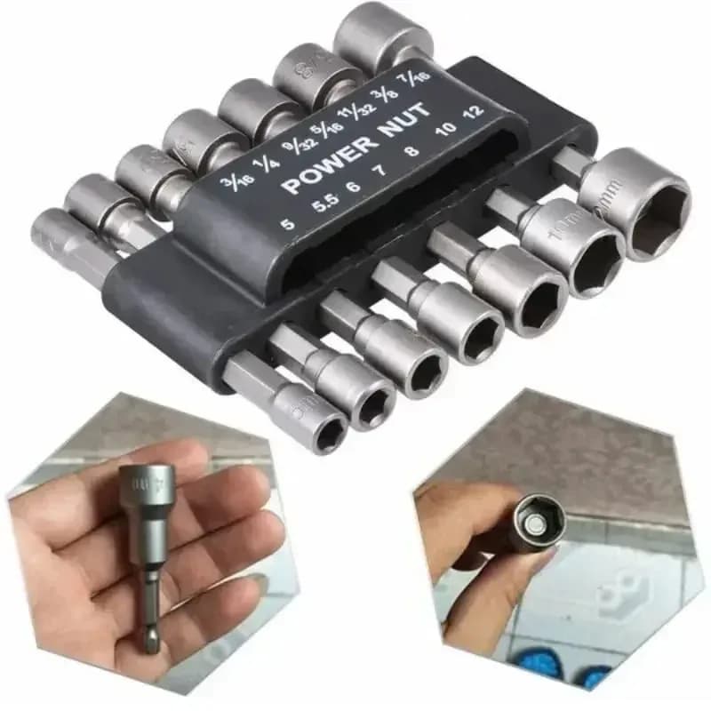 9/14 Pz Set Chiave a tubo Punta da trapano Cacciavite Manico esagonale Cacciavite Presa Asta di prolunga Kit di utensili manuali pneumatici