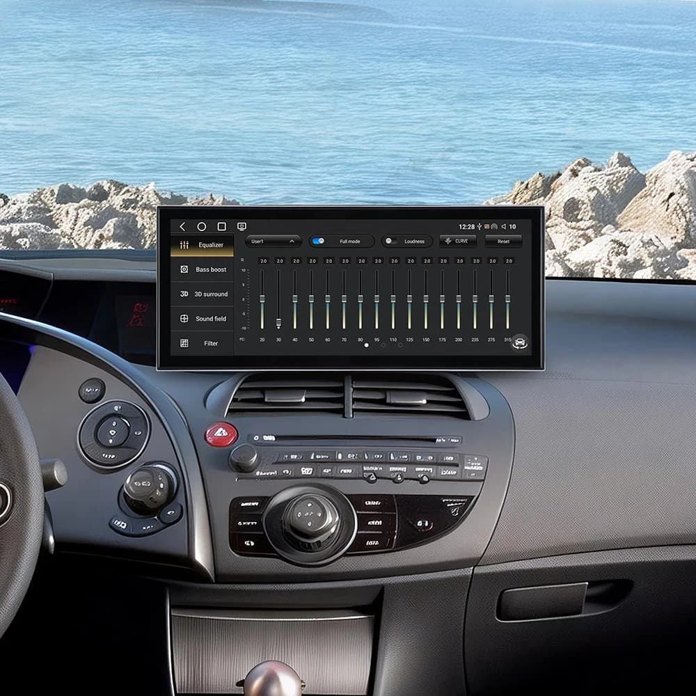 Schermo verticale da 15,8 pollici per Honda Civic 1996-2001, sistema multimediale audio stereo, navigazione GPS, Carplay, Android Auto, 4G LTE