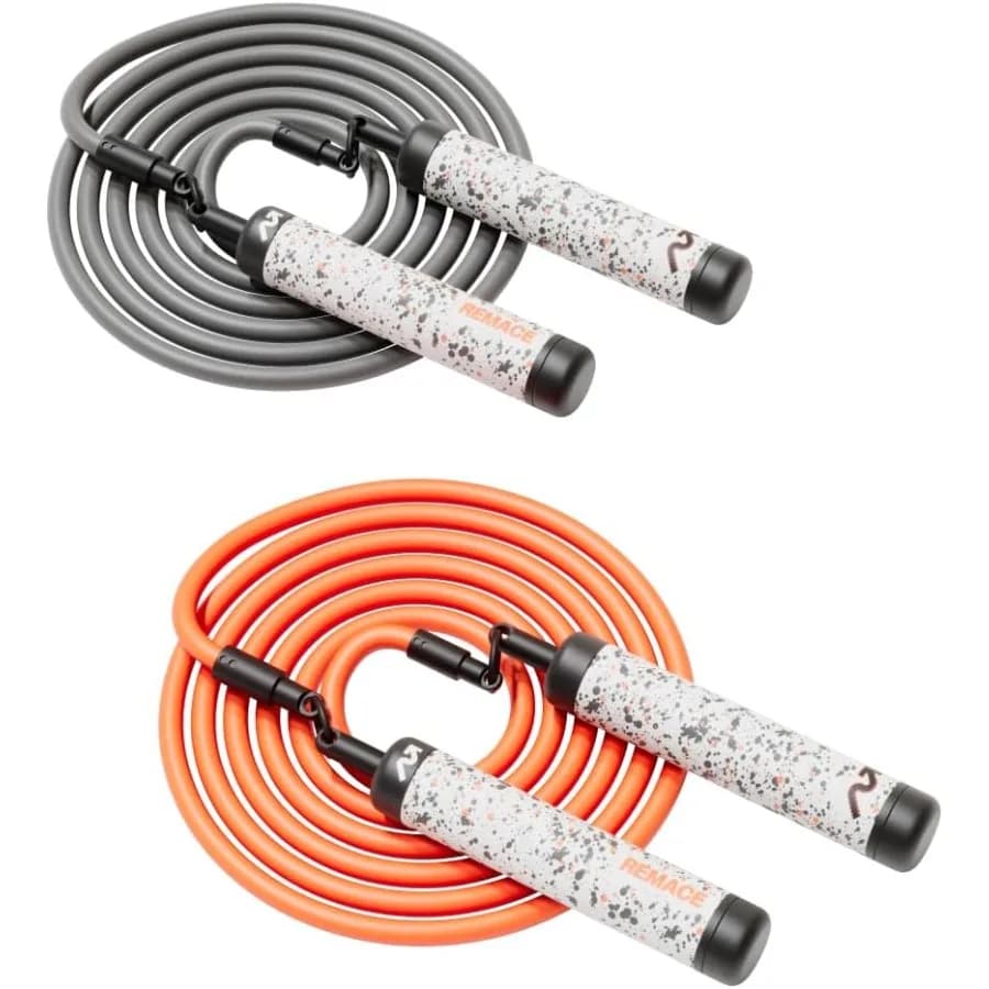 Set di corde per saltare ponderate - (1/4LB, 1/2LB) Set da allenamento per fitness - Medio - 8'6" (altezza dell'uso 5'3" - 5'8") - Due inclusi