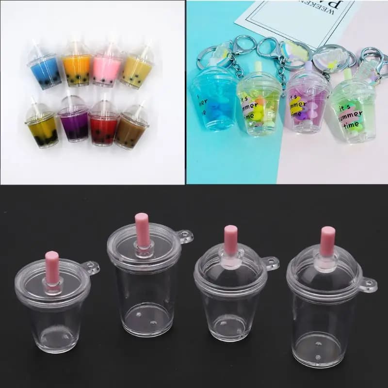 10 pezzi mini frappuccino tazza tazza di caffè casa delle bambole simulazione in miniatura torta di plastica tazze di gelato portachiavi creazione di gioielli