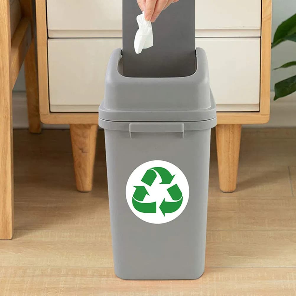 3 Set di Etichette per la Classificazione dei Rifiuti, Adesivi in PVC per Riciclaggio, Impermeabili, per la Classificazione dei Bidoni della Spazzatura