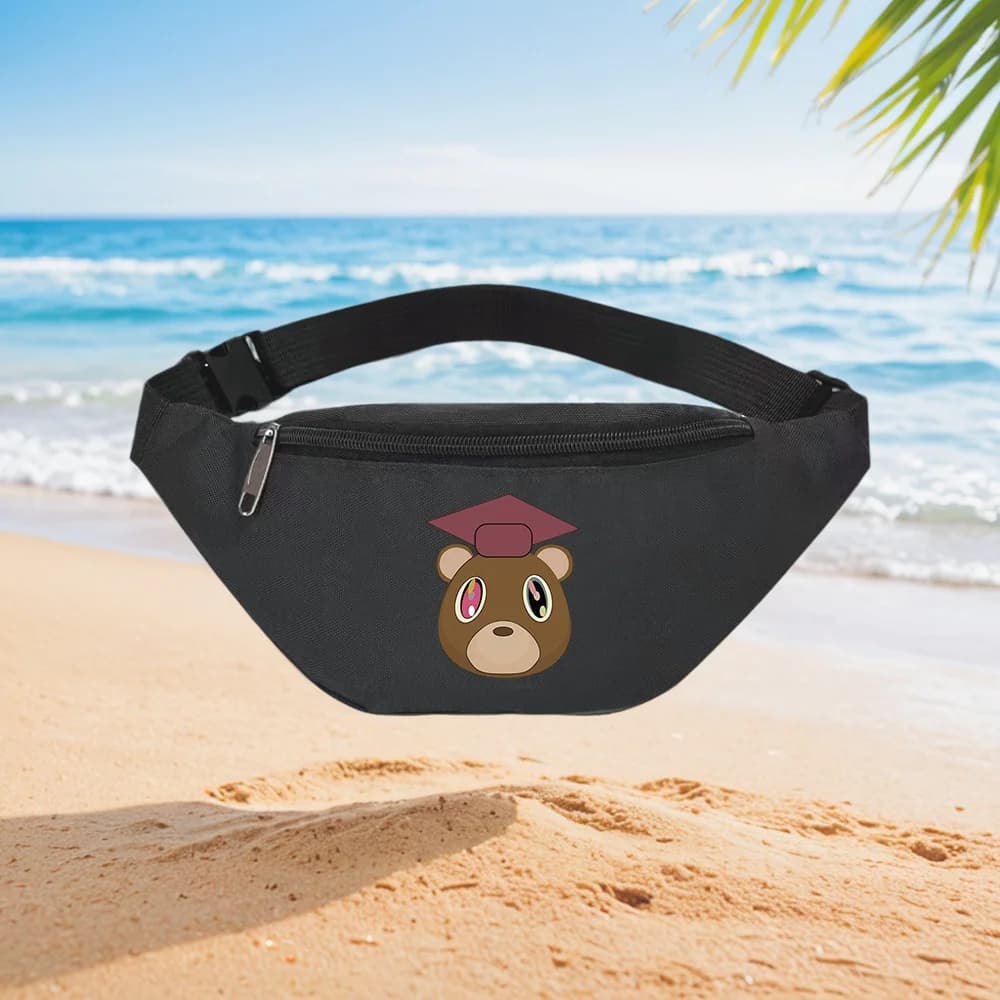 Design dell'orso laureato Marsupio alla moda Casual sportivo Zaino unico Marsupio Borsa a tracolla Borsa da strada Semplice stampato Des