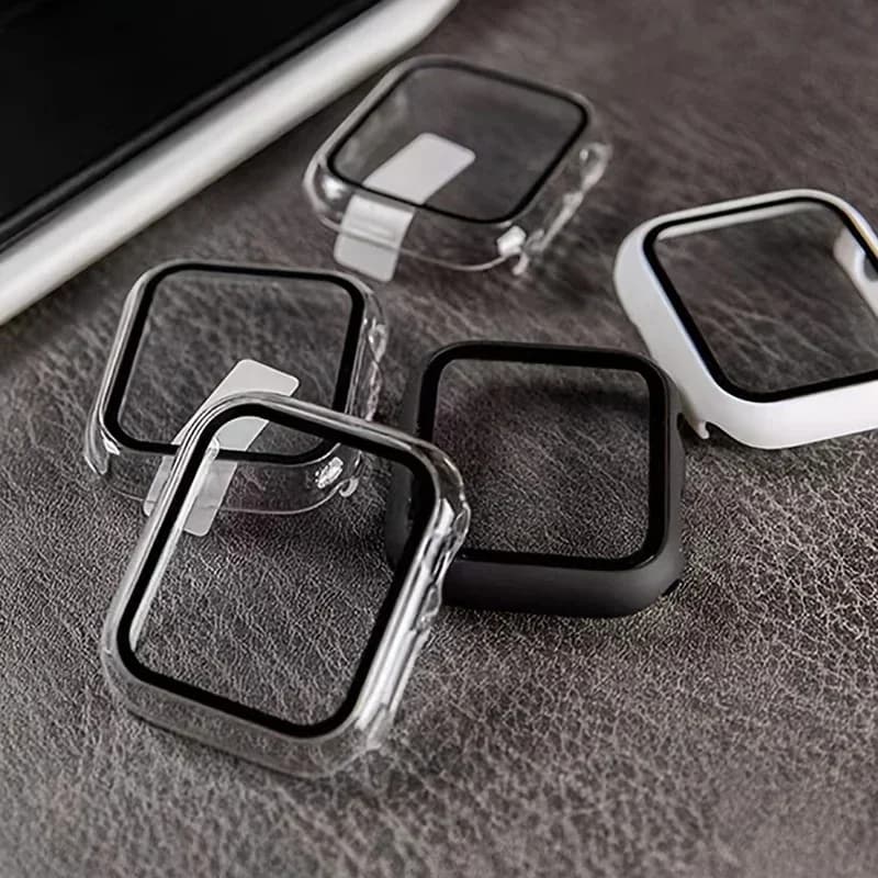 Vetro + Cover opaca per Apple Watch Custodia 45mm 41mm 44mm 40mm 42mm 38mm Paraurti + Protezione schermo per Iwatch SE 9 8 7 6 5 4 3 2