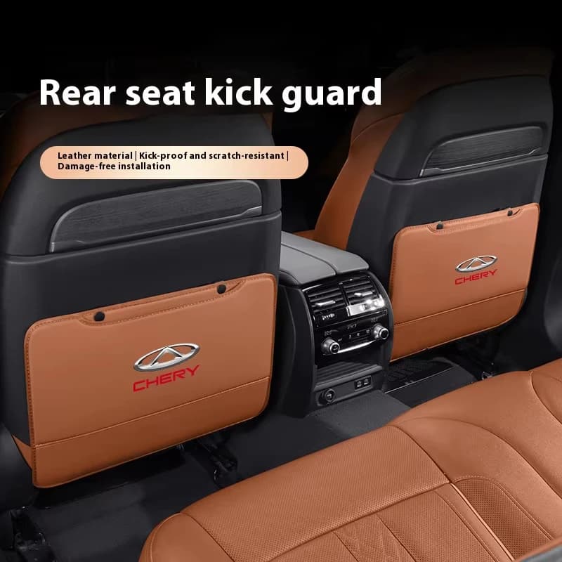 Car Seat Anti Kick Pad For Chery Tiggo 3 4 5 7 8 Pro 8 Plus Arrizo GX 5x EQ7 A3 A5 Leather Seat Back Storage Protector Cover