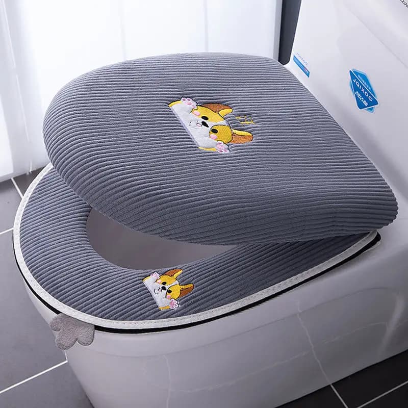 SRYSJS Coprisedile per WC Morbido 2 in 1 Protezione con cerniera WC Coperchio per WC caldo invernale con fasciatoio Microlift Custodia per passaporto