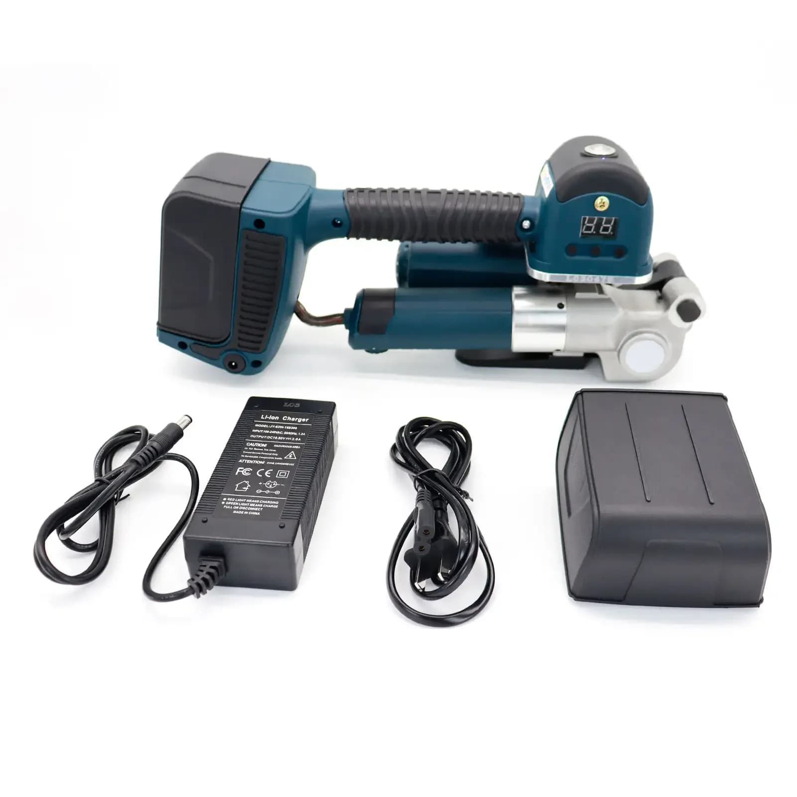 Reggiatrice Elettrica Portatile DD19/25A per Batterie, Strumento per Imballaggio con Cinghie in Plastica PET PP