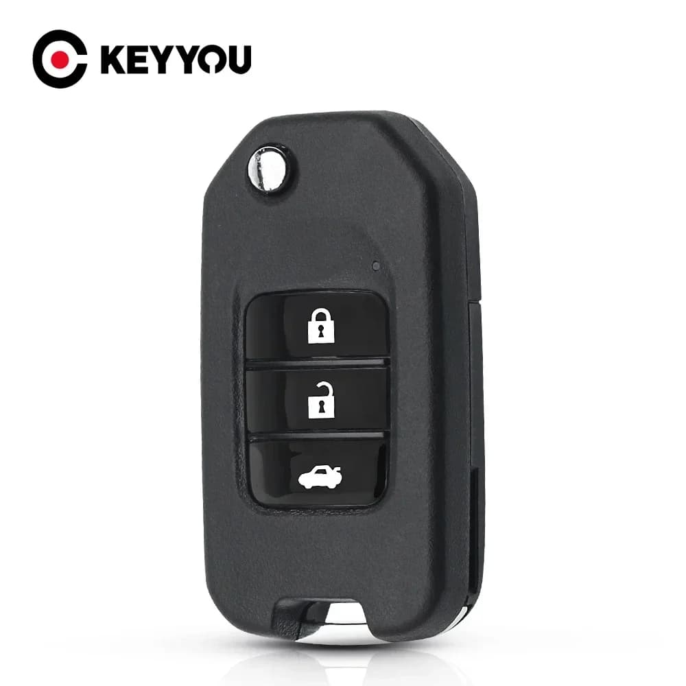 KEYYOU 3 pulsanti telecomando per auto guscio chiave per Honda Accord Civic City CRV Jazz XR-V Vezel HR-V FRV sostituire Flip Key Case