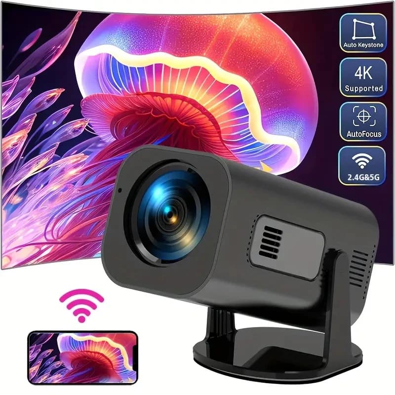 Smart Mini proiettore portatile WiFi 6 supporto 4K 1080P BT5.0 1280*720P Home Cinema 2.4g 5.0g Pocket Outdoor Android 11 proiettore