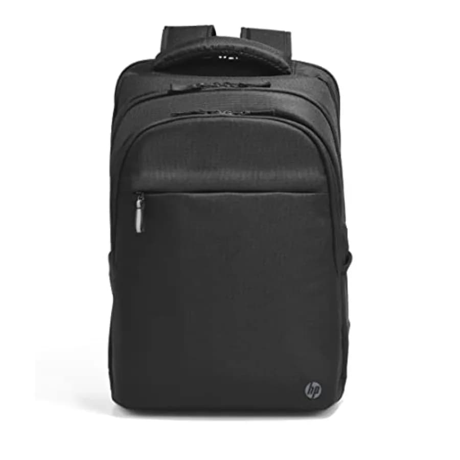 Zaino professionale per laptop da 17,3 pollici, materiali sostenibili, blocco RFID, tasca per tracker Bluetooth, porta borraccia, trolley
