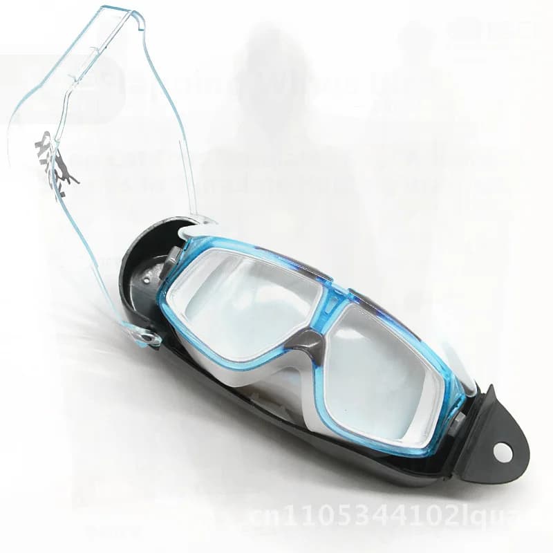 2021 Unisex Waterproof Swimwear Unisex Flat lenses HD Solar protection with big frame Eye protection Set in adult swimmers box