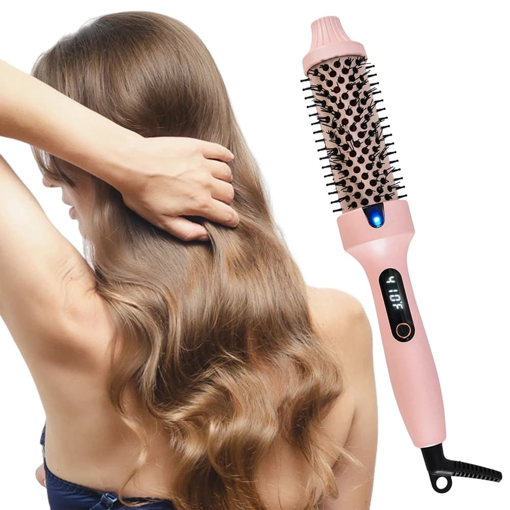 Bigodino/dryer for hair 2 in 1, hot hairstyle brush, travel curling brush with 6-stroke setting, hair styling tool, for hairdresser