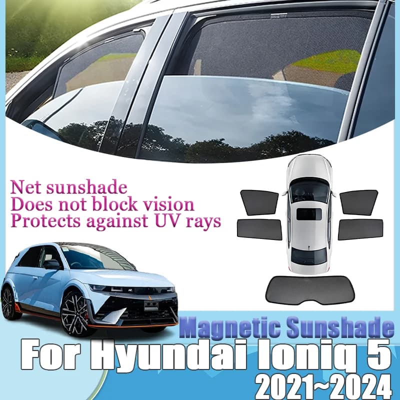 Maglia Parasole Per Hyundai Ioniq 5 NE Accessori 2021 2022 2023 2024 Coperture Magnetiche Visiere Parabrezza Privacy Accessori Auto