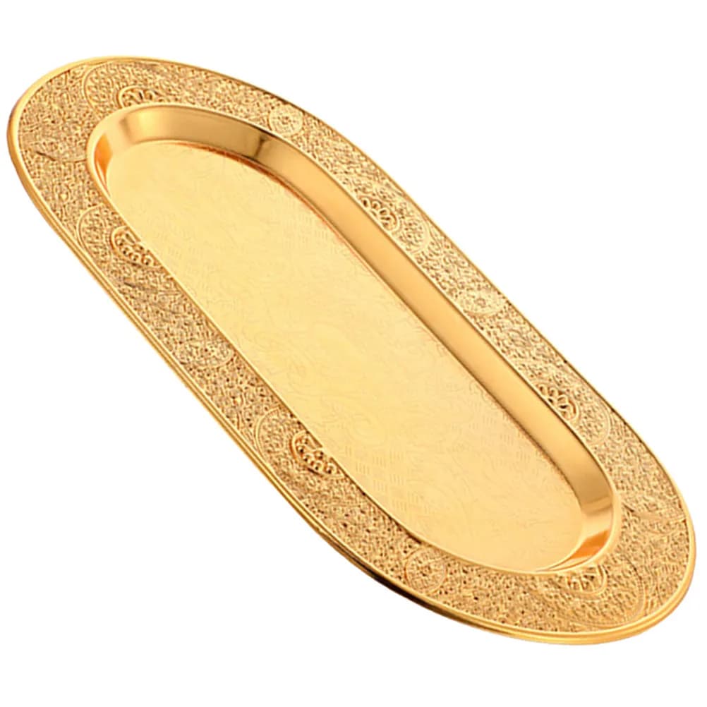 European Style Metal Fruit Tray Large Capacity Snack Storage Holder Decorative Serving Dish for Dried Fruit Coffee Table Snack