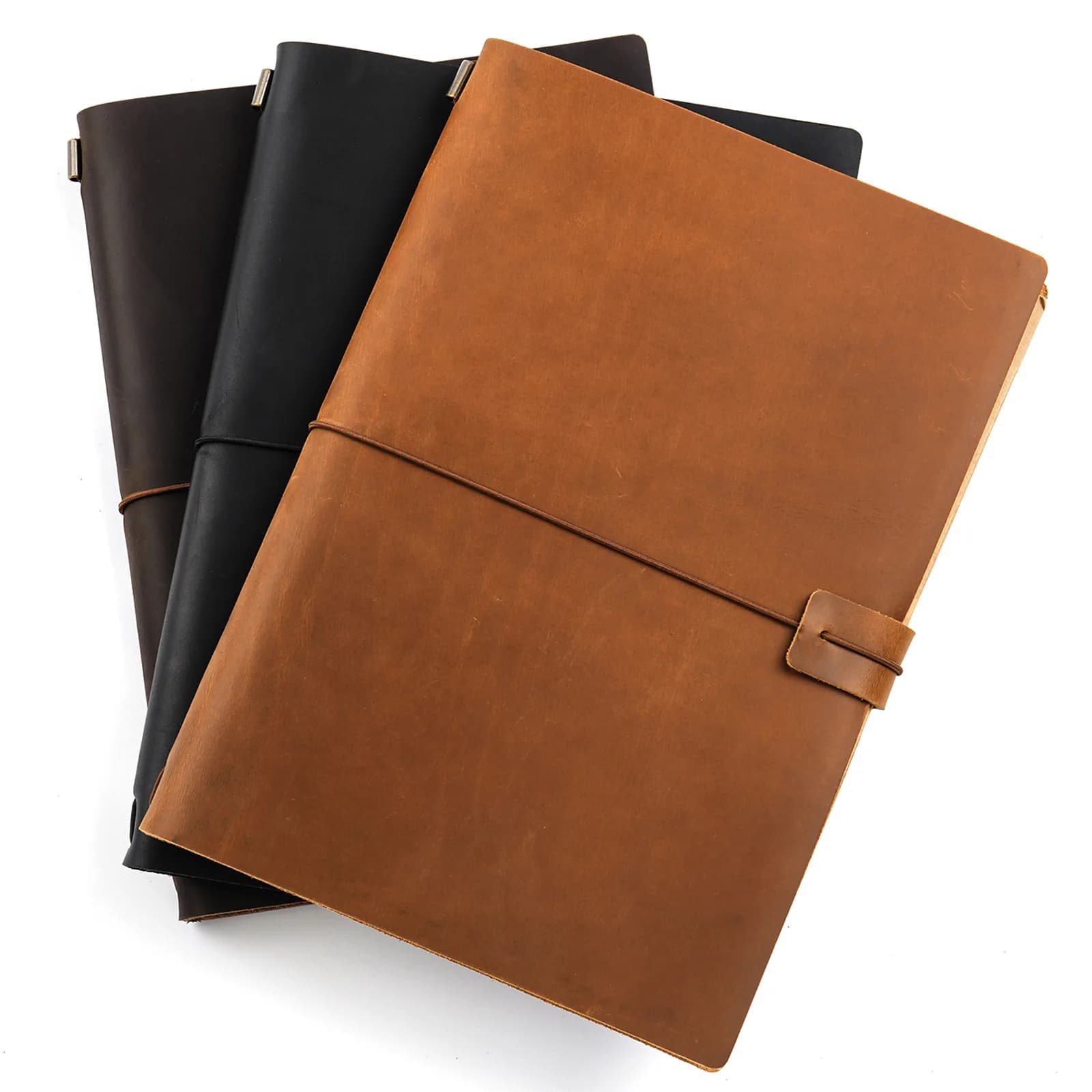 B5 Vintage TN Traveler's Notebook, Top Grain Leather Handmade Refillable Journal, Personalized Diary, 26.118.52.5cm 650g
