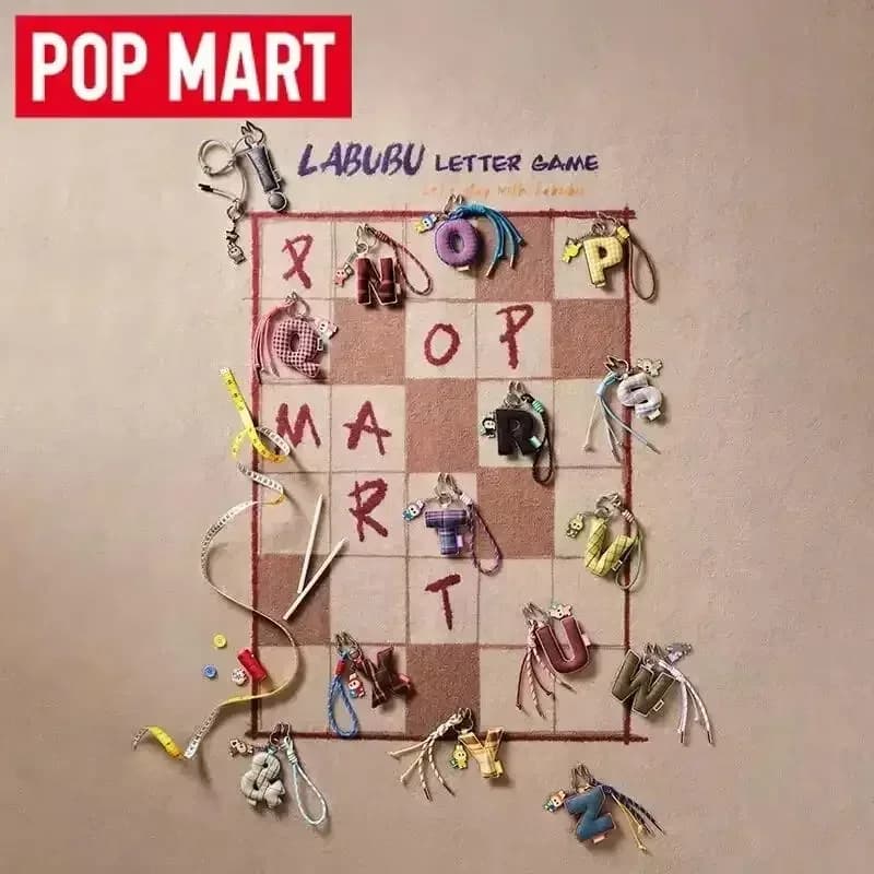 POP MART LABUBU The Monsters Pin for the Love series, Pendant in the shape of a letter, Mystery Box, Blind Box, Guess Bag, Doll, Figure Anime Carina, Gift