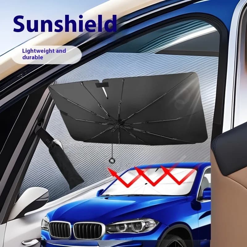 Parabrezza per auto Parasole Parasole Pieghevole Protezione UV Blocco Calore Accessori per auto Ombrello protettivo per finestrino anteriore portatile