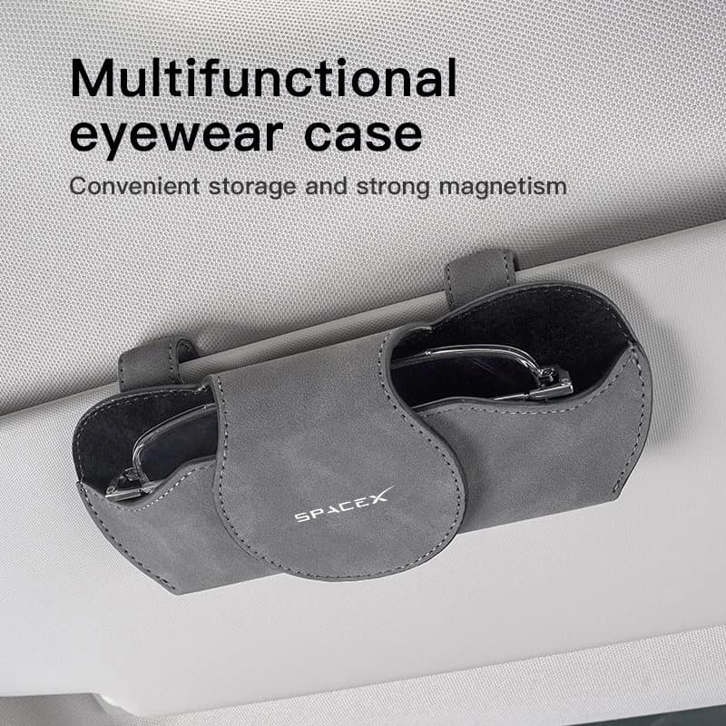Car Interior Sun Visor Glasses Clip Sunglasses Box For Tesla SpaceX Model 3 Highland 2023 Model S Model X Model Y Model Y-Eur