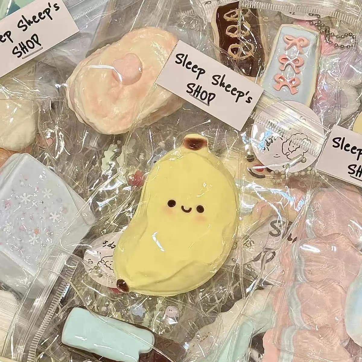 Giocattolo Squishy a Forma di Banana, Cibo Finto Antistress, Morbido in TPR, Kawaii, Scatola Misteriosa, Regalo a Sorpresa
