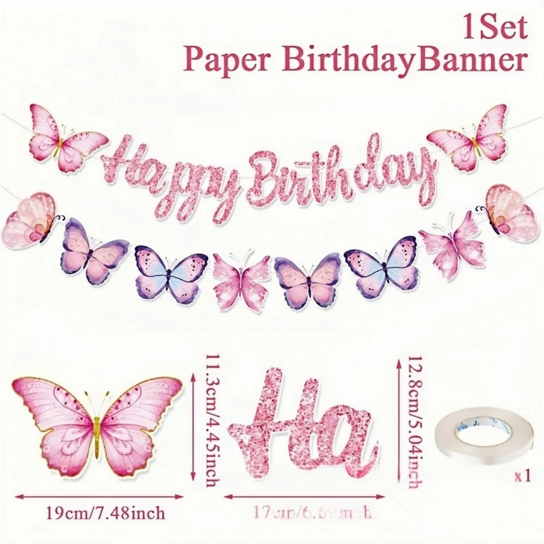 1 Pezzo Ghirlanda a Tema Orso e Farfalla per Feste di Compleanno dei Bambini, Decorazione Divertente per Eventi e Feste per Bambini