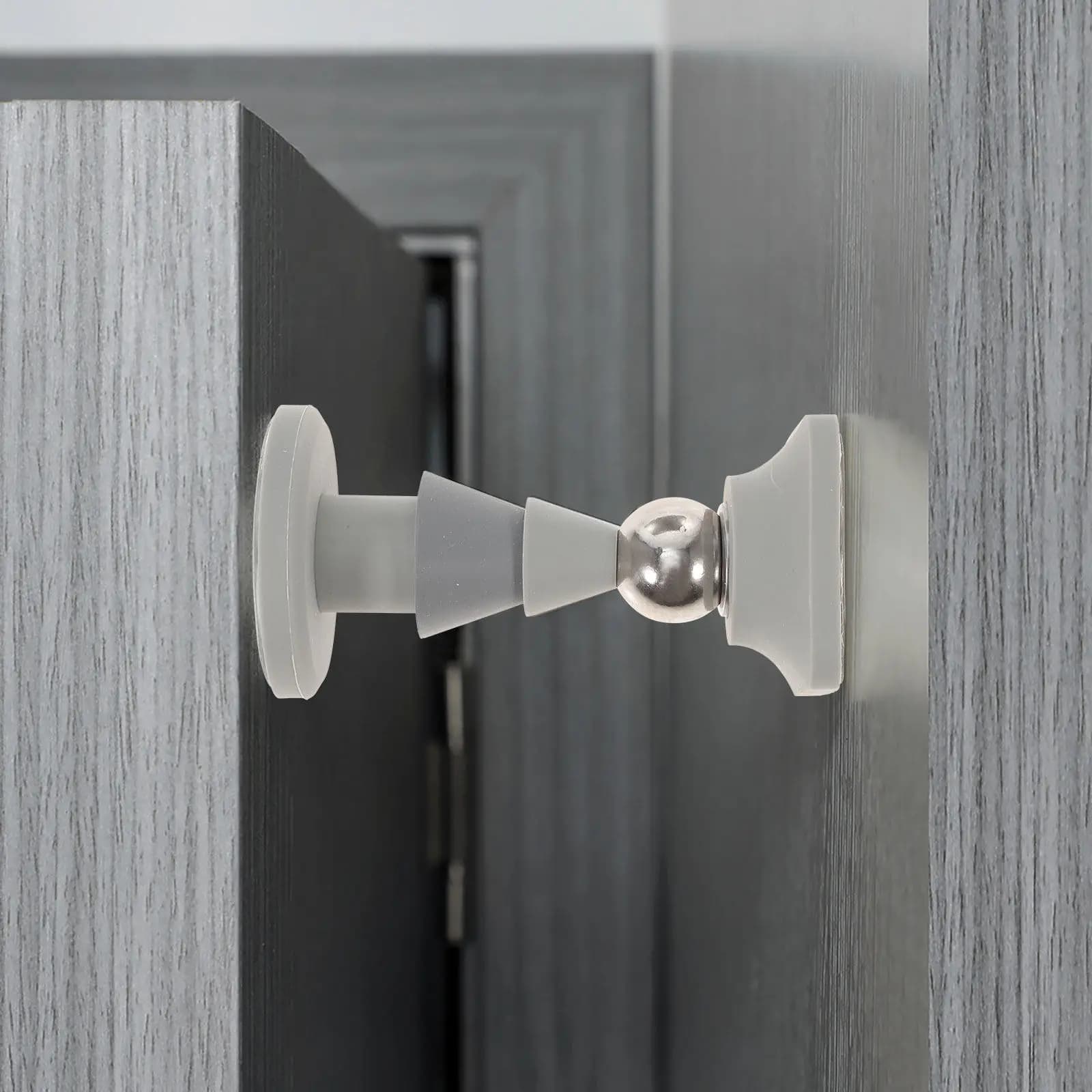 Fermaporta Magnetico per Porte in Vetro, Resistente, Senza Foratura, Installazione Facile, Anti Usura