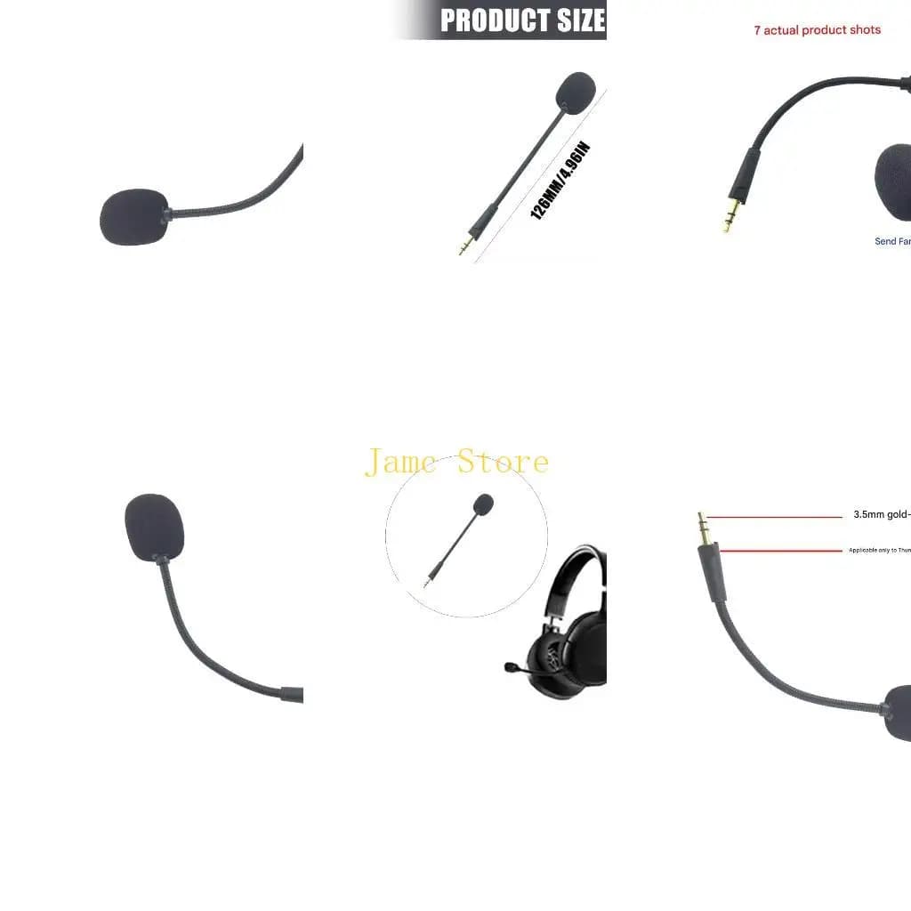 LX0B Replacement Microphone for Gaming Headset Detachable Noise Cancelling