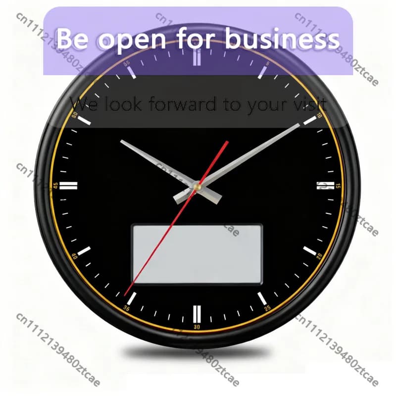 FAJ-360 Round Vintage Wall Clock, Multifunctional Alarm Clock for Living Room Bedroom