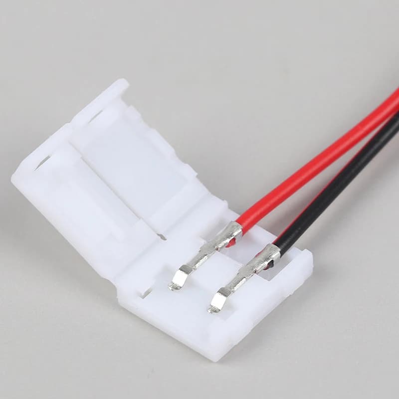 10 Pcs 2 Pin Power 8mm 10mm LED Strips Lights Connector Splice Clip For SMD 3528 5050 5630 LED Strip Lamps Lights Bar Conector