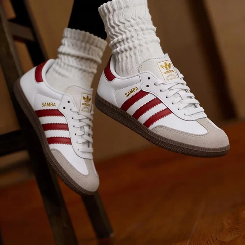 Adidas genuine SAMBA OG men's and women's classic sports shoes, white sneakers, training shoes, JH8798