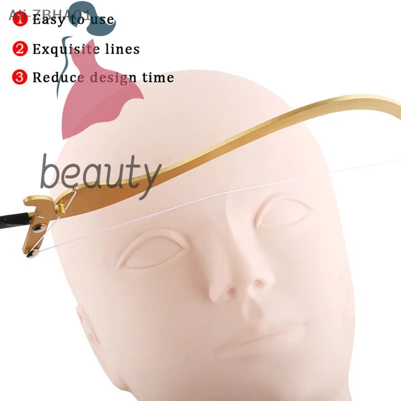 Fili per tracciatura trucco a forma di arco e freccia, per eyeliner, sopracciglia, microblading e mappatura permanente, con inchiostro pre-incollato