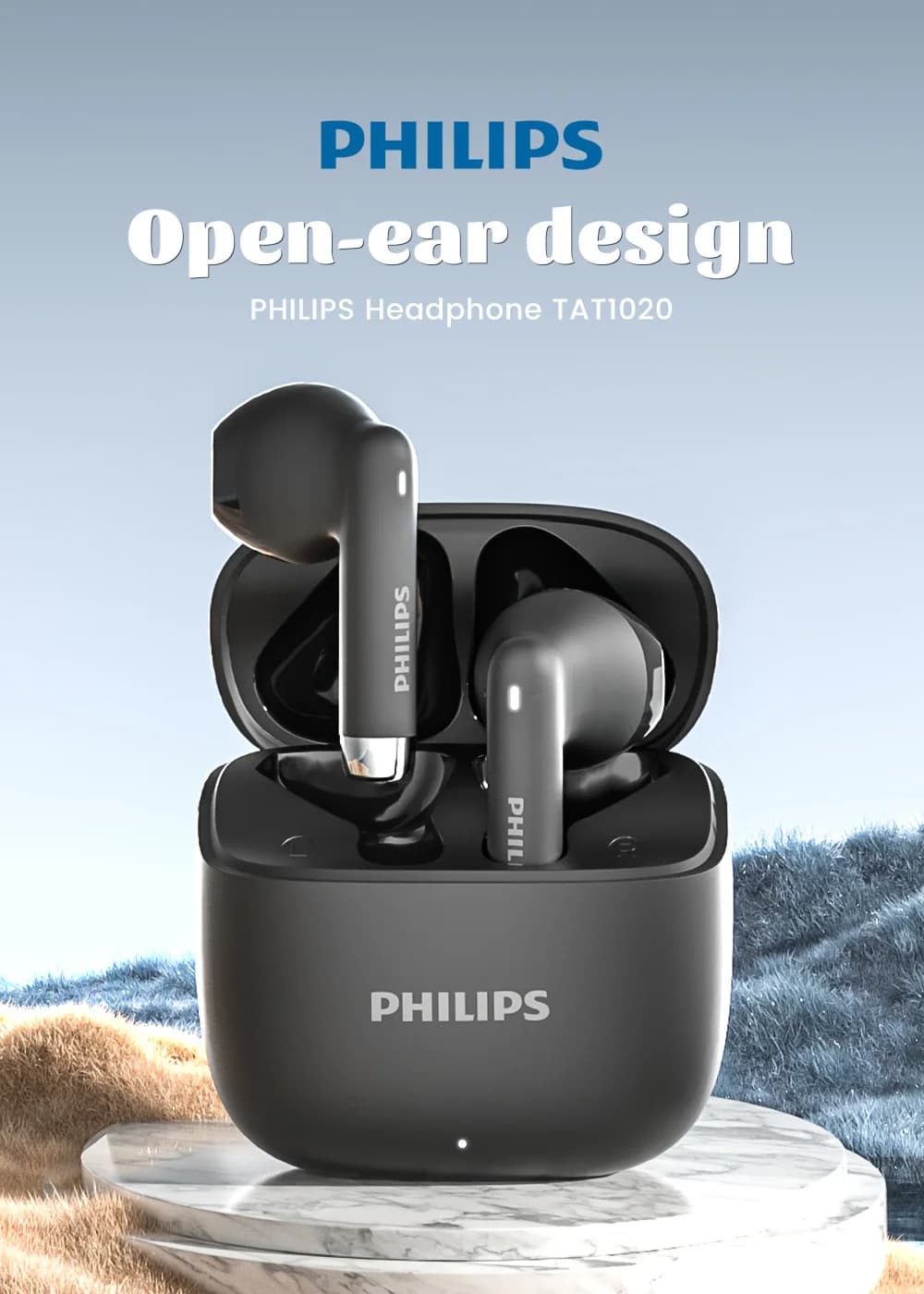 PHILIPS 2025 Auricolari Wireless - Nuova Versione V6.0, Bassa Latenza, Lunga Durata della Batteria, Isolamento Acustico, con Microfono per Gaming, Sport