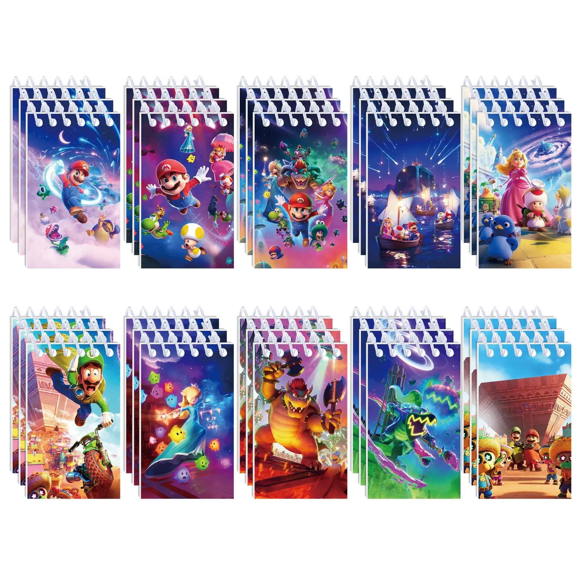 10 pezzi di quaderni a spirale Super Mario, quaderni portatili, diari, agende, blocco note giornaliero, articoli di cancelleria per la scuola.