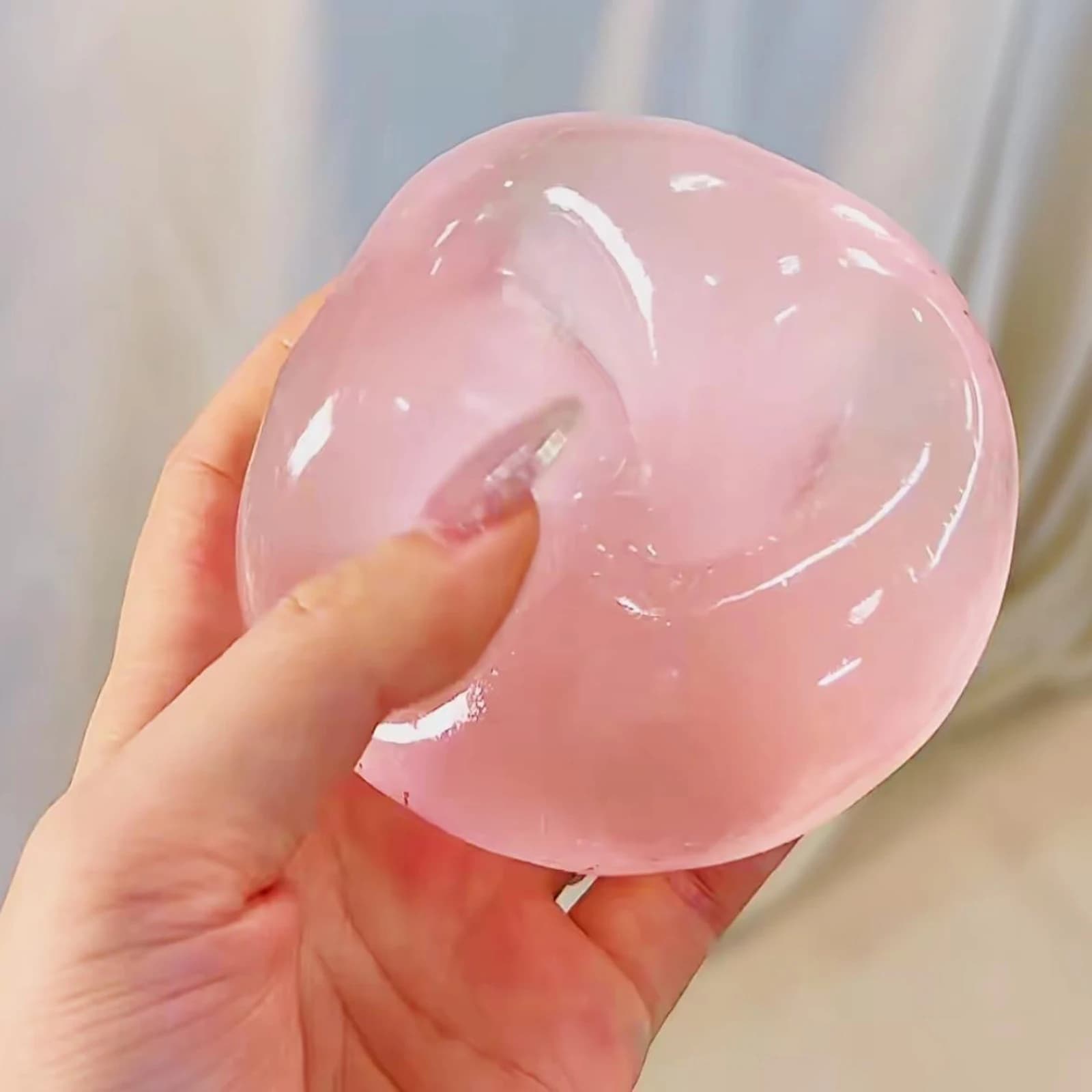 Palla Trasparente Morbida Antistress, Giocattolo Antiansia da Spremere, Gadget di Decompressione in Cristallo, Divertente Giocattolo Fidget per Adulti e Bambini