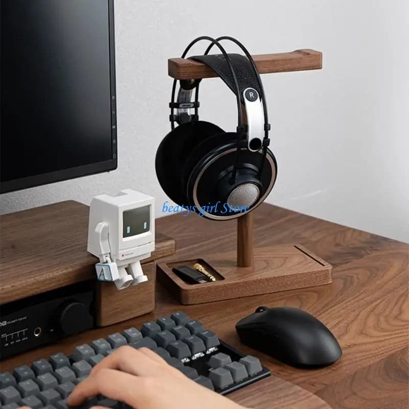 C7AB Retro Headphone Holder Display Shelf For Desk Organizers And Decors