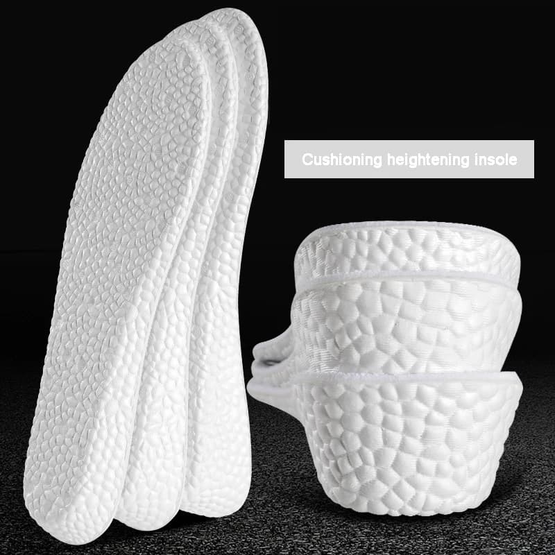 Solette per scarpe Traspirante Aumentare il tallone Inserto Cuscino Cuscino Unisex Aumento di altezza Sottopiede Boost Uomo Scarpe da donna Sneakers Nuovo