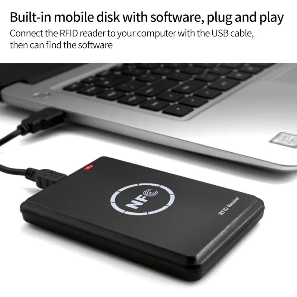 Duplicatore lettore scrittore RFID, lettore NFC, programmatore smart card, decodificatore scheda di accesso, scheda Fob UID T5577 scrivibile, USB Rfid Wri