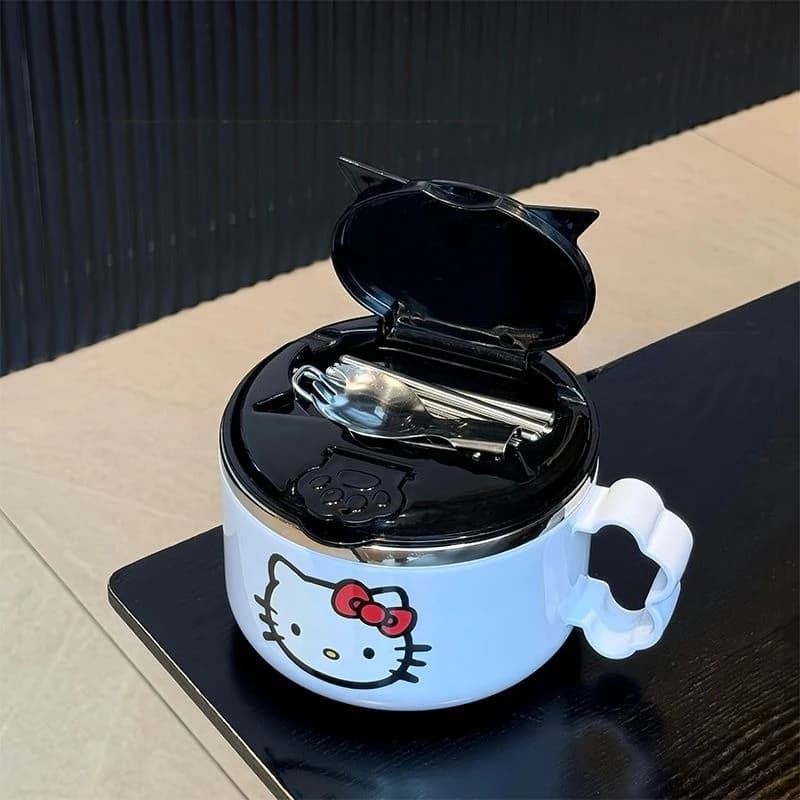Borsa Termica Sanrio Hello Kitty in Acciaio Inossidabile 304 Anti-scottatura, Bestseller, Design Cartone Animato Carino, Ottima per Bambini, di Tendenza