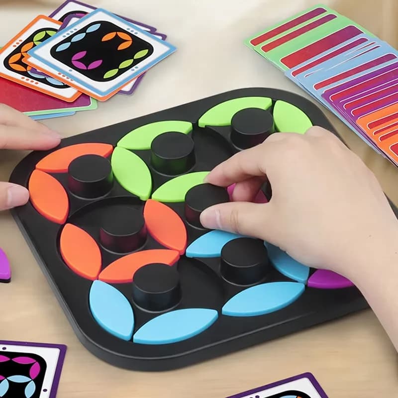 Rotating Puzzle Game, Children's Logic Thinking Training Rotating Puzzle Chess Game 3D Jigsaw Brain Teaser Educational Toy