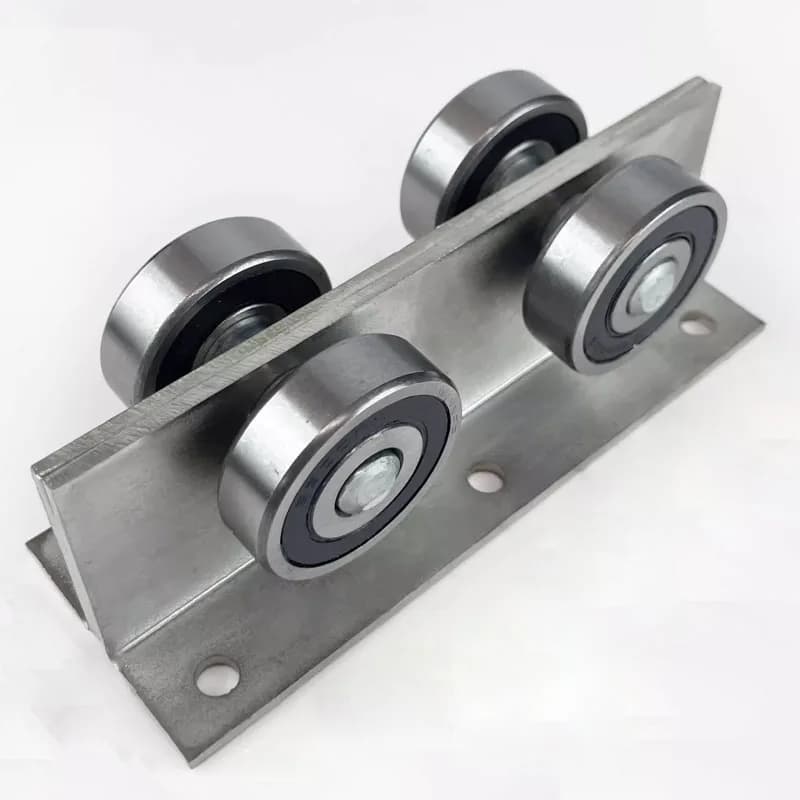 Porta scorrevole Scatola per mobili a rulli ultra silenziosa Puleggia Tenda per binario sospeso Ruota di sollevamento pesante Officina di fabbrica di vetro