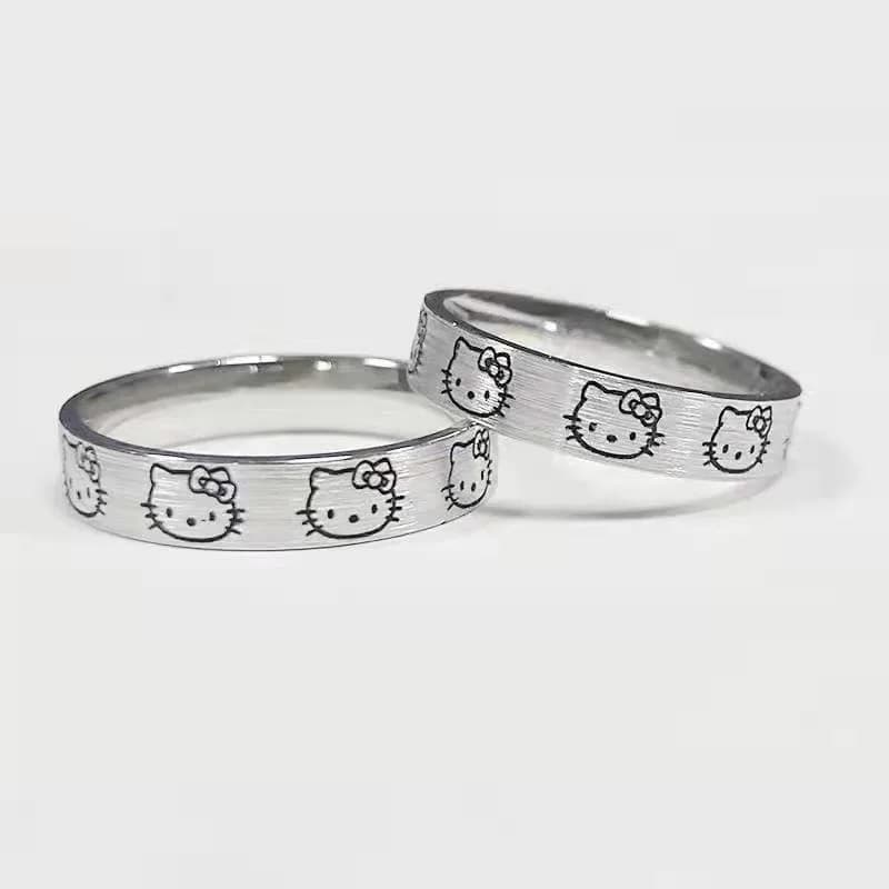 Sanrio Hello Kitty Cartoon Ring Anime Figures Cute Kuromi Children Q Figural Anime Merchandise Decoration Cute Kid Birthday Gift