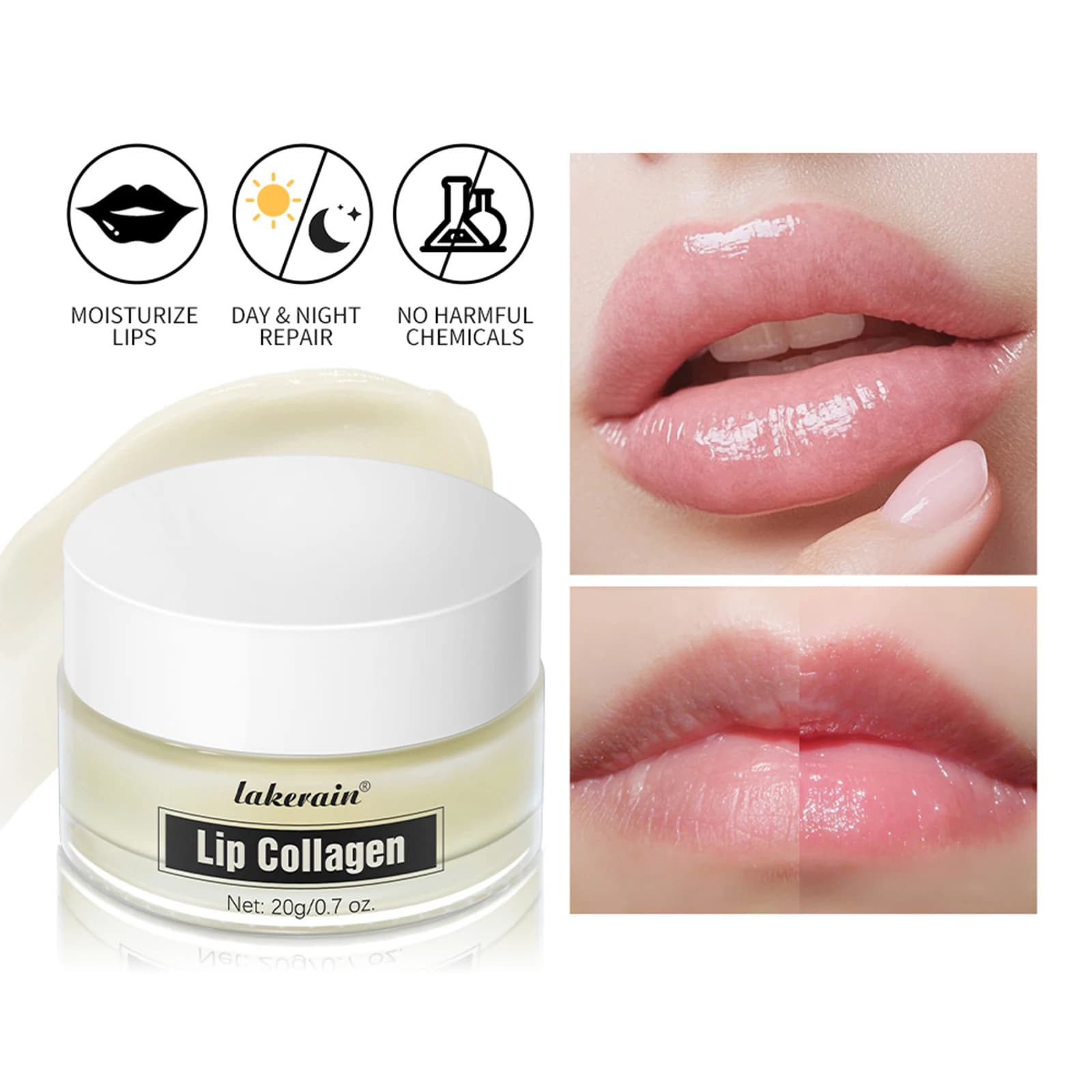 Super idratante Lip Collagen Skin Care of the Lips Darkness Remover Plumper Mask Plumping Gloss Sleeping Exfoliating Dark