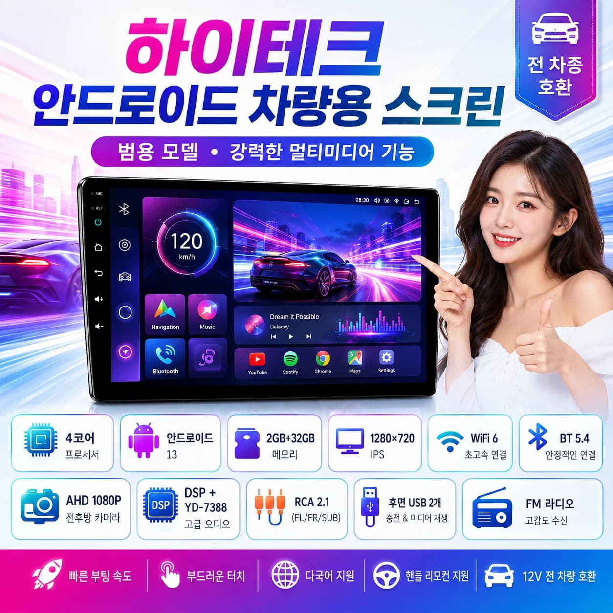 XFY 9/10" Universa Car Radio 2Din Android Auto Carplay Car Stereo Multimedia Playerl GPS Autoradio Car Intelligent Systems NEW