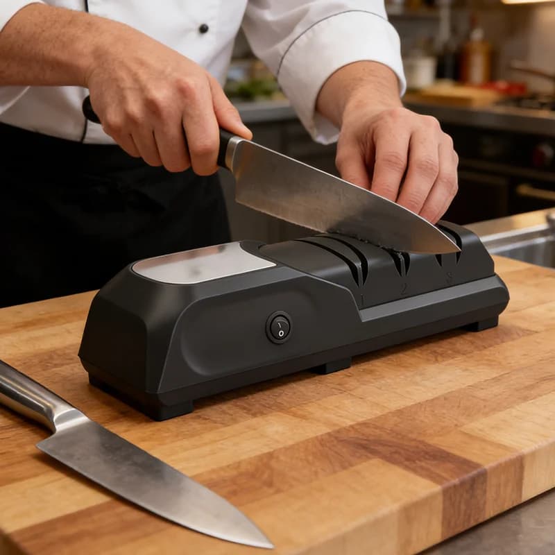 Affilacoltelli elettrico per uso domestico, strumento multifunzionale portatile per affilare coltelli da cucina, forbici, accessori per affilare
