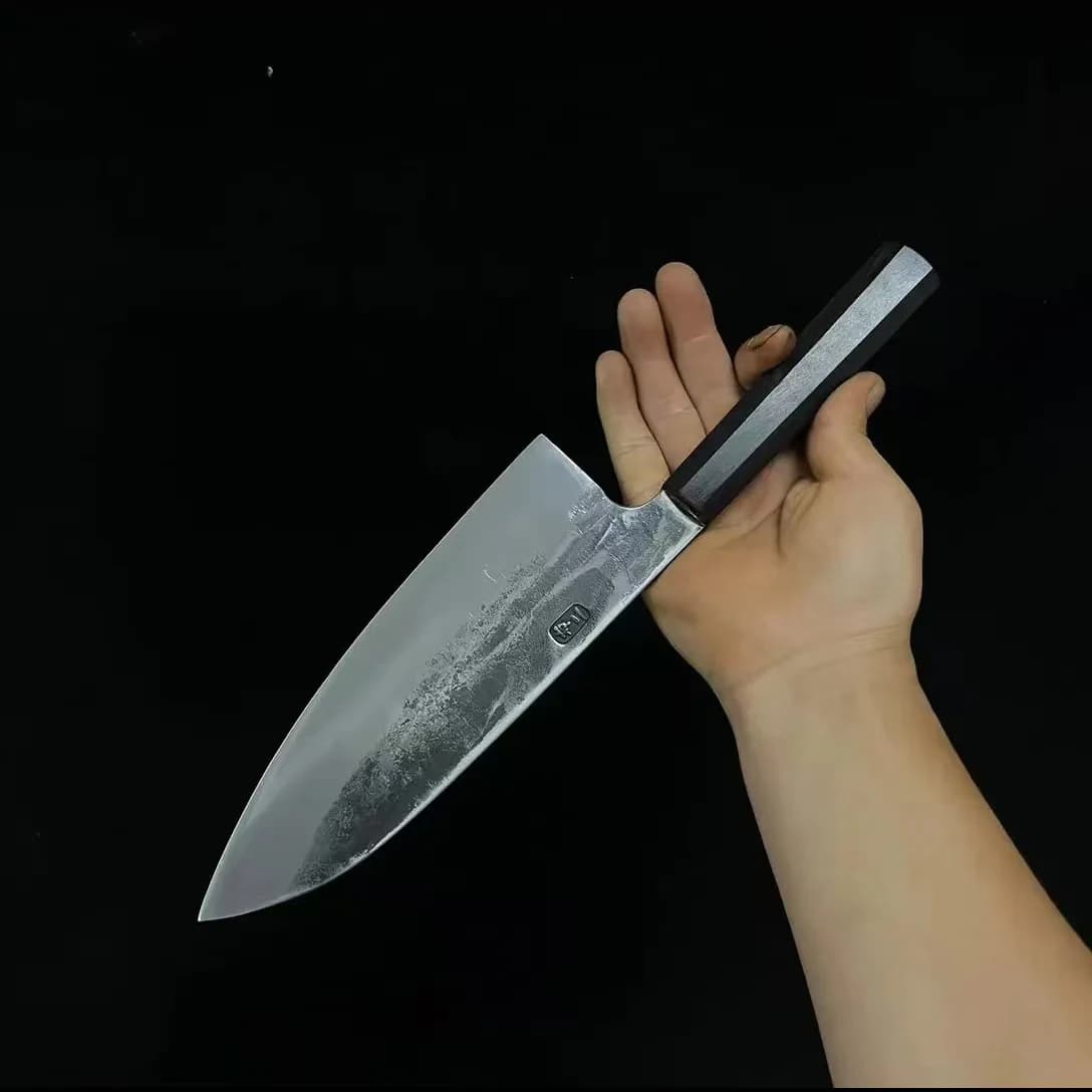 Coltello Deba da 6,3 Pollici con Lama a Singolo Taglio, Acciaio Speciale BG42 a 3 Strati, Coltello da Chef per Affettare, Forgiato a Mano per Cucina