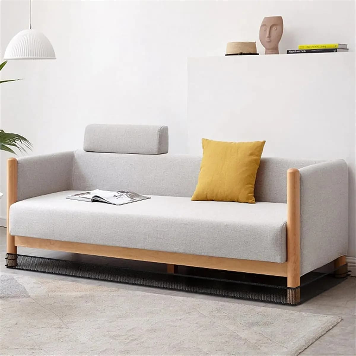 A74U Bloccatore Sotto Divano, 10 cm x 10 m, con 30 Fascette per Cavi, Bloccatore Sotto Mobili per Giocattoli e Animali Domestici, Facile da Installare