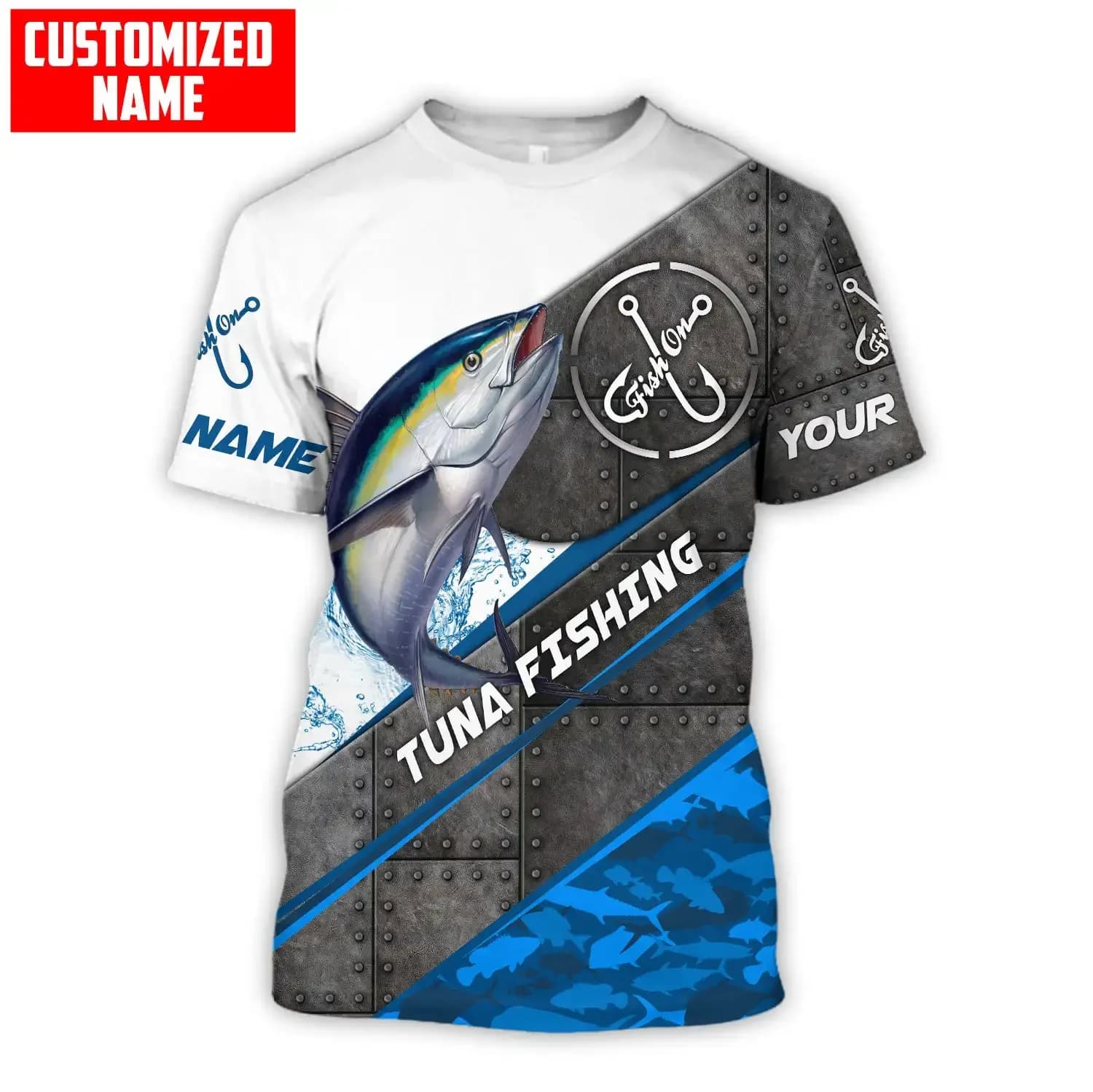 Tonno/Marlin Fishing nome personalizzato maglietta da uomo stampata in 3D maglietta a maniche corte Unisex moda estiva fresca magliette Casual TX249