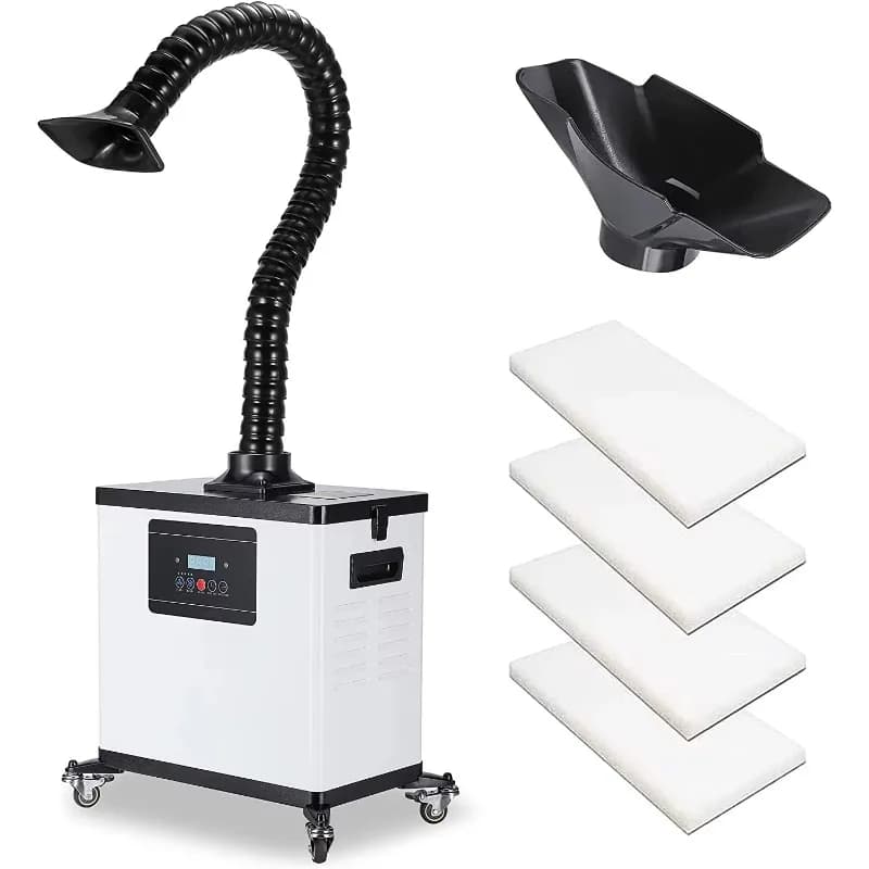 FumeClear Estrattore di Fumi per Saldatura, Assorbitore di Fumo, Depuratore d'Aria con Filtro a 4 Stadi per Incisione Laser CO2